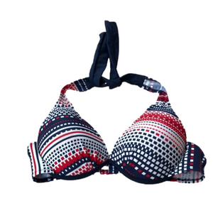 4/$20 ShiMengRen Bikini Top Size M Red White Blue